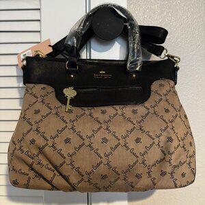 Juicy Couture Brown Monogram Print Handbag New with Tags